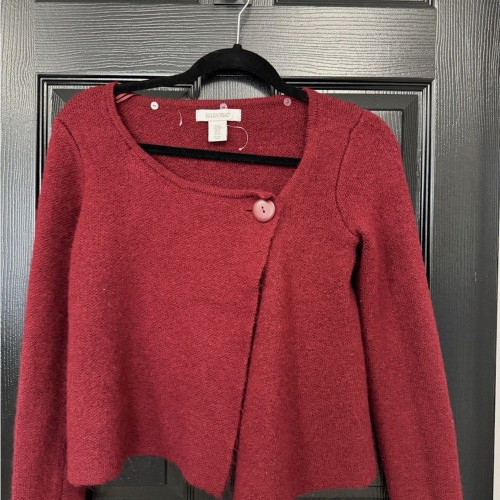 Ellen Tracy women’s Burgundy Wrap Sweater Size XS Excellent Condition